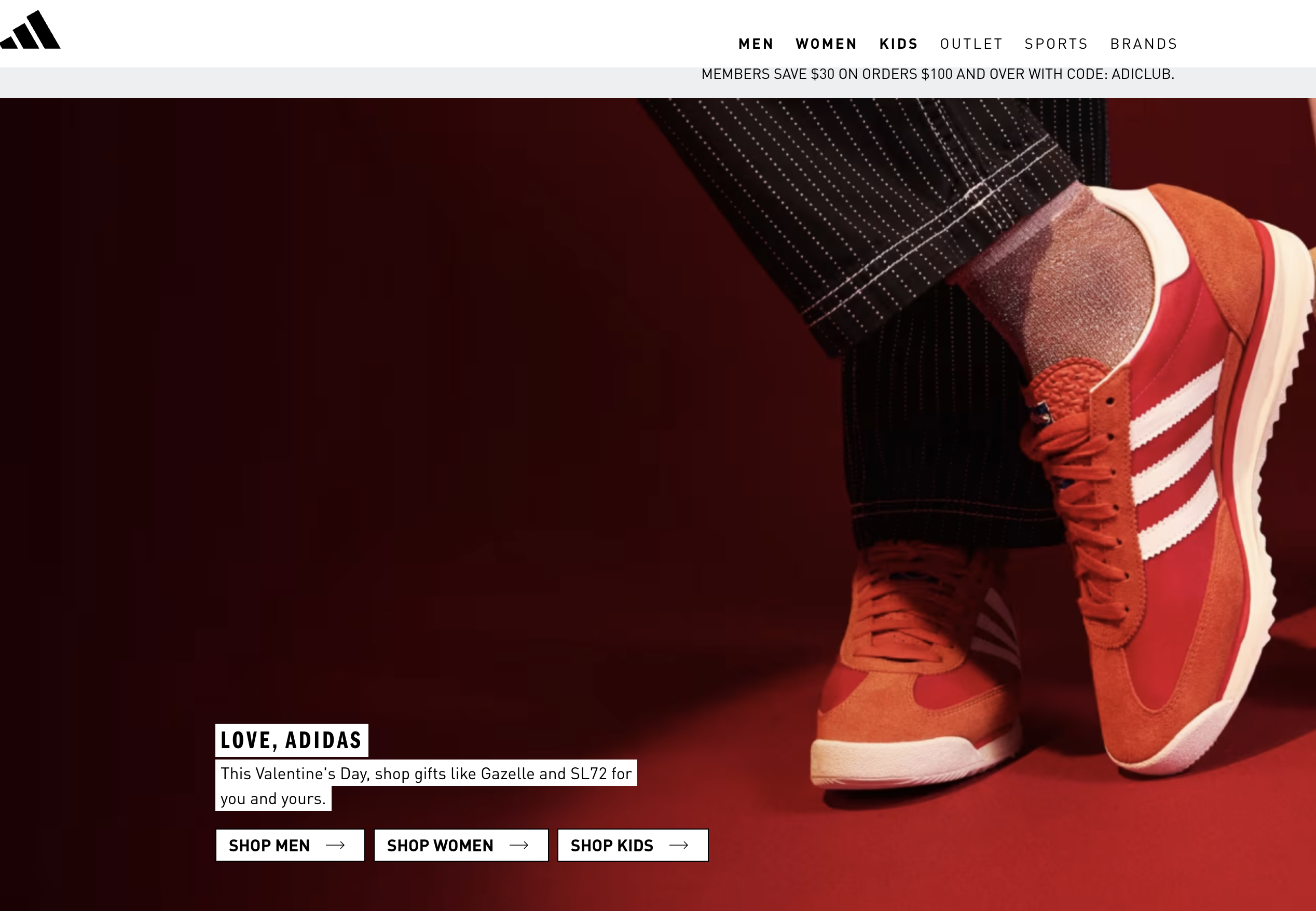 adidas grand pied